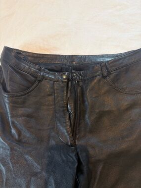 Vintage bebe Black Genuine Leather Pants